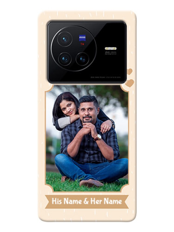 Custom Vivo X80 5G mobile phone cases with confetti love design 