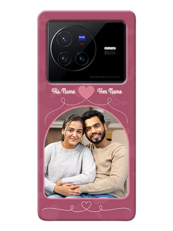 Custom Vivo X80 5G mobile phone covers: Love Floral Design