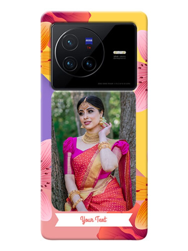 Custom Vivo X80 5G Mobile Covers: 3 Image With Vintage Floral Design