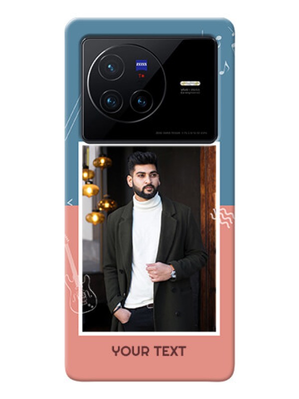 Custom Vivo X80 5G Phone Back Covers with Color Musical Note Design