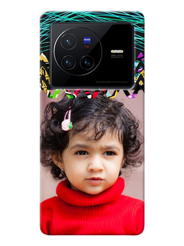 Custom Vivo X80 5G personalized phone covers: Neon Abstract Design