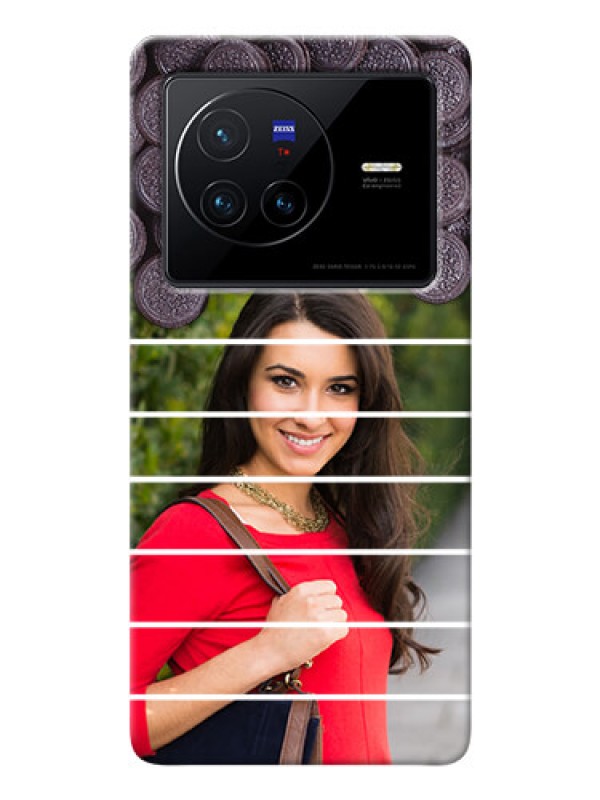 Custom Vivo X80 5G Custom Mobile Covers with Oreo Biscuit Design