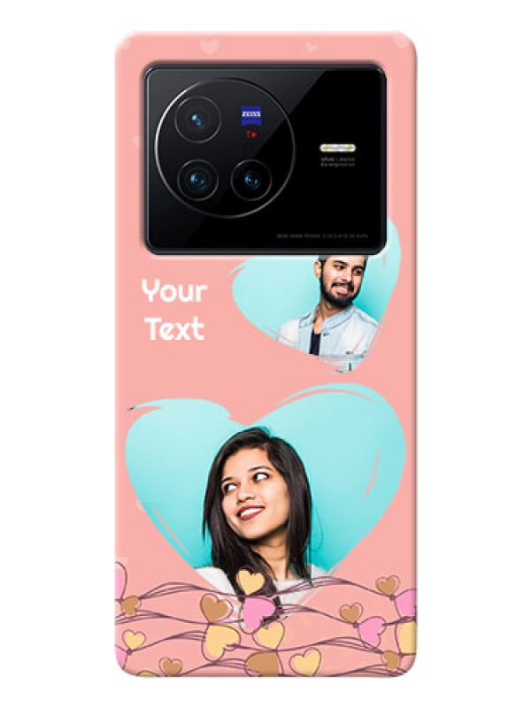 Custom Vivo X80 5G customized phone cases: Love Doodle Design