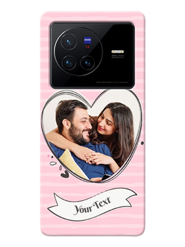 Custom Vivo X80 5G custom mobile phone covers: Vintage Heart Design