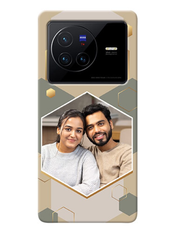 Custom Vivo X80 5G Phone Back Covers: Stylish Hexagon Pattern Design