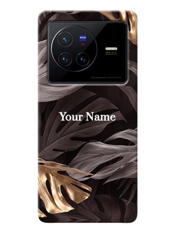 Custom Vivo X80 5G Mobile Back Covers: Wild Leaves digital paint Design