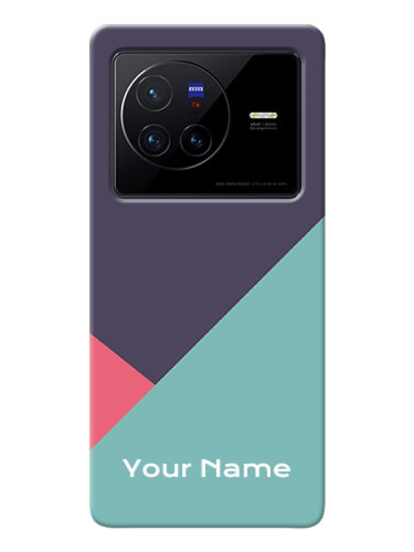 Custom Vivo X80 5G Custom Phone Cases: Tri Color abstract Design