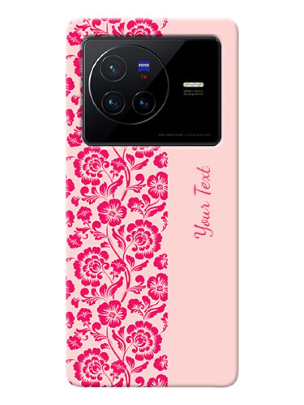 Custom Vivo X80 5G Phone Back Covers: Attractive Floral Pattern Design