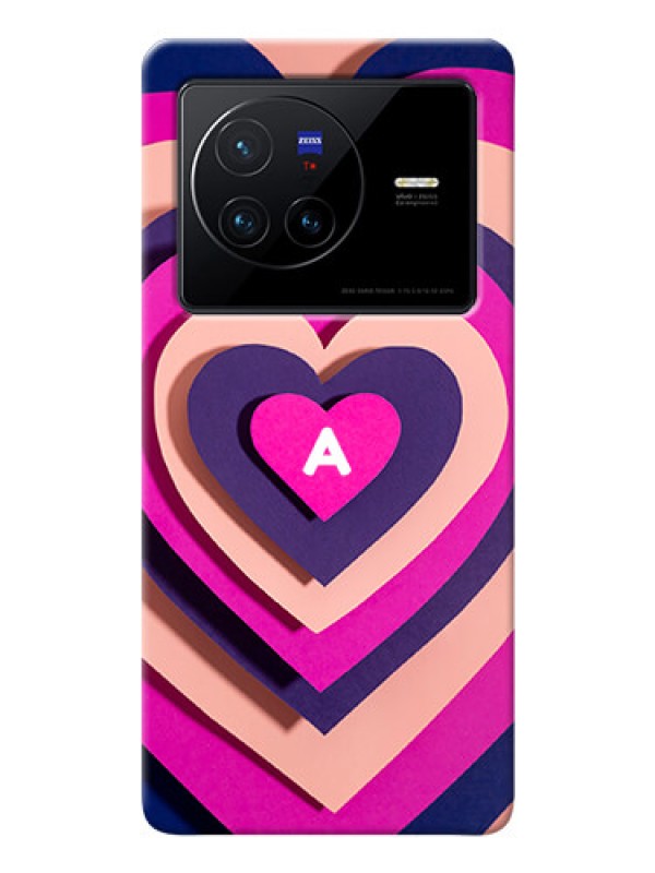 Custom Vivo X80 5G Custom Mobile Case with Cute Heart Pattern Design