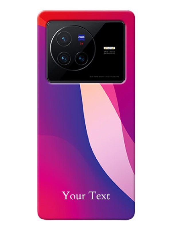 Custom Vivo X80 5G Mobile Back Covers: Digital abstract Overlap Design