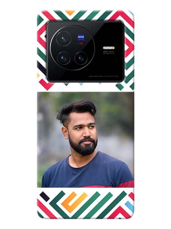 Custom Vivo X80 5G Custom Mobile Case with Colorful Maze Pattern Design