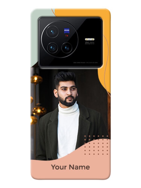 Custom Vivo X80 5G Custom Phone Cases: Tri-coloured overlay design