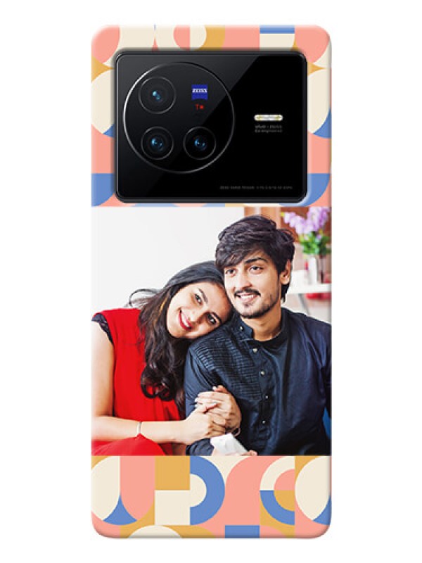 Custom Vivo X80 5G Custom Phone Covers: Semi-circle Maze Pattern Design