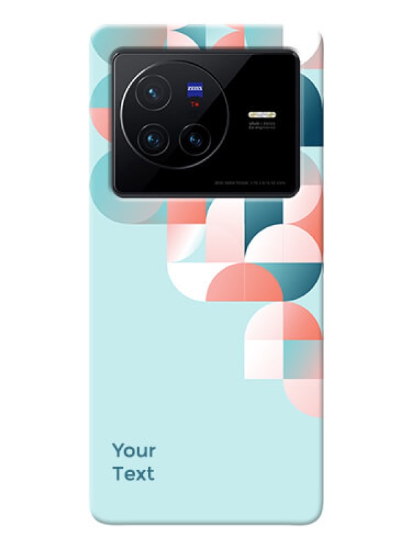 Custom Vivo X80 5G Back Covers: Stylish Semi-circle Pattern Design