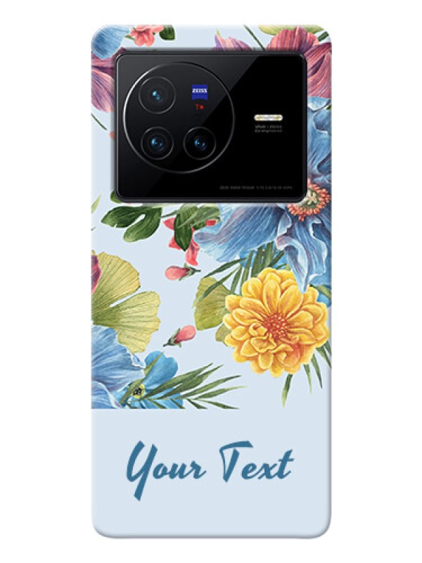 Custom Vivo X80 5G Custom Phone Cases: Stunning Watercolored Flowers Painting Design