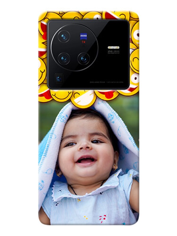 Custom Vivo X80 Pro 5G Custom Phone Cases with Smiley Emoji Design