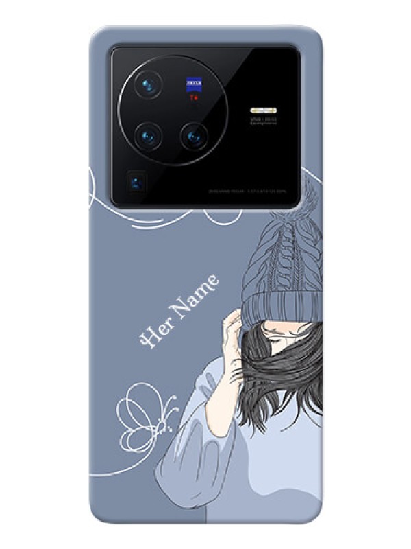 Custom Vivo X80 Pro 5G Custom Mobile Case with Girl in winter outfit Design