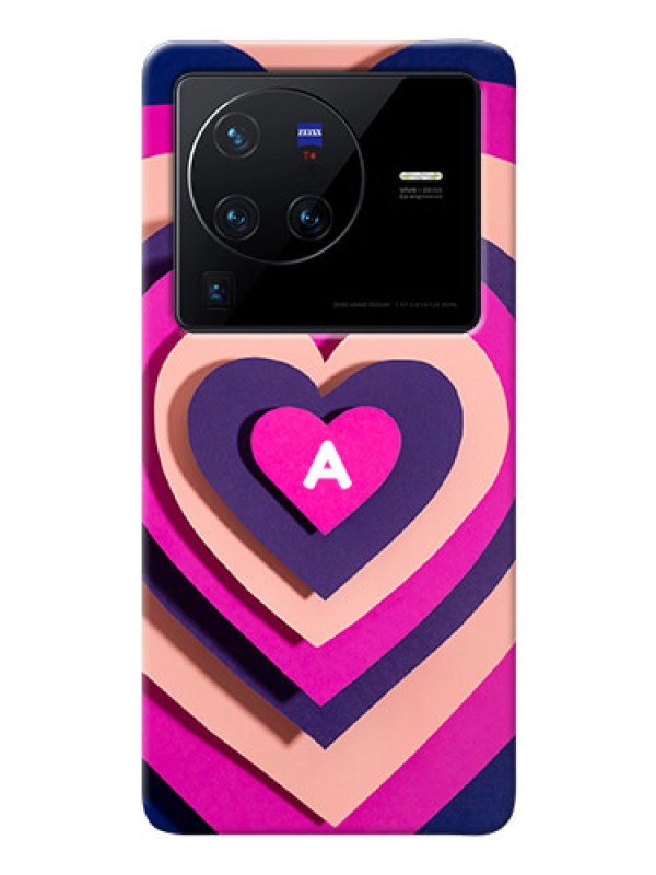 Custom Vivo X80 Pro 5G Custom Mobile Case with Cute Heart Pattern Design