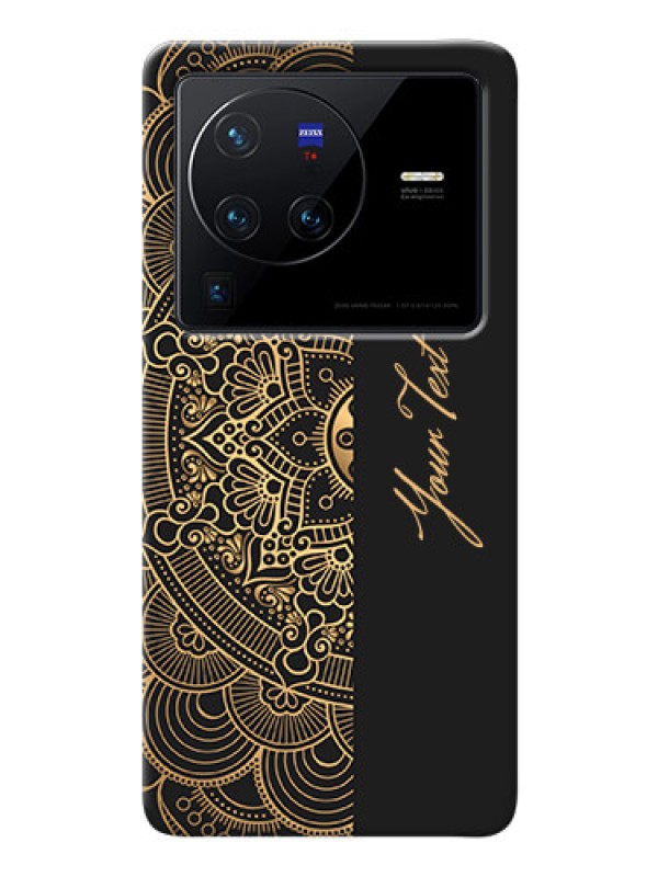 Custom Vivo X80 Pro 5G Back Covers: Mandala art with custom text Design