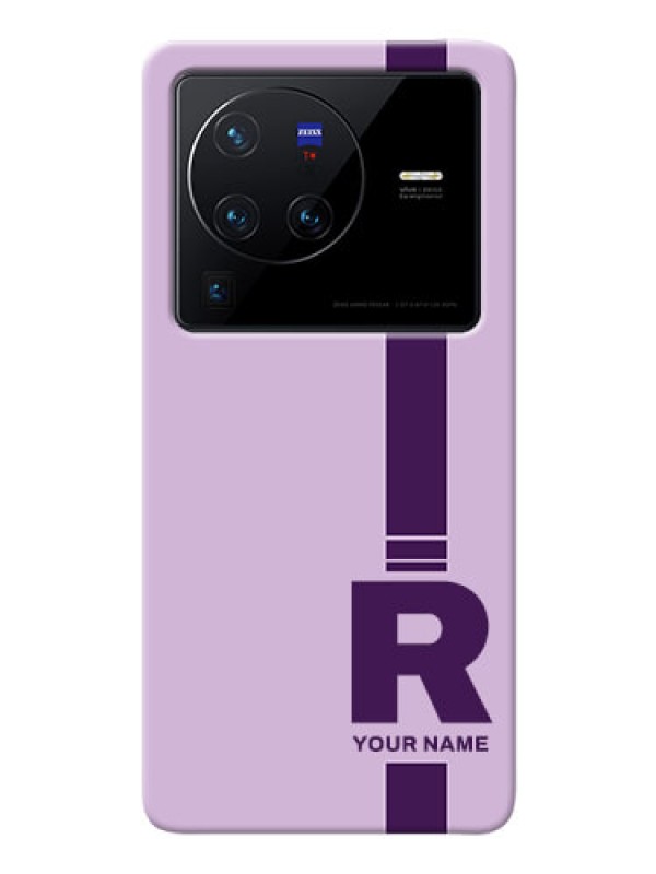 Custom Vivo X80 Pro 5G Custom Phone Covers: Simple dual tone stripe with name Design