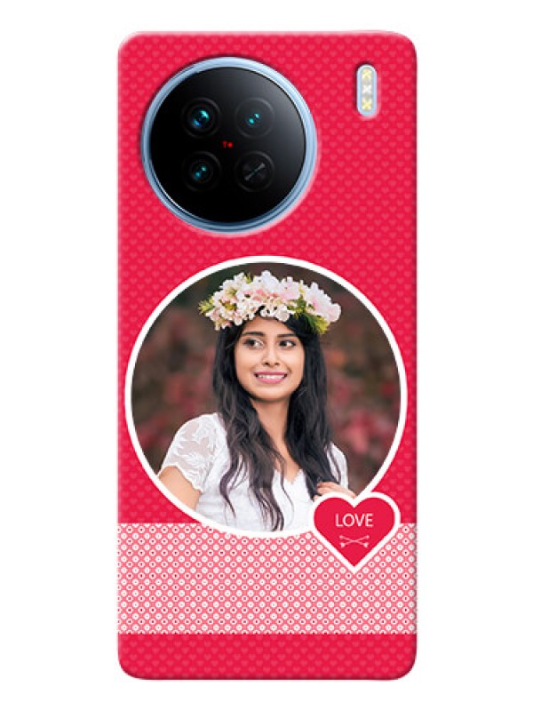 Custom Vivo X90 5G Mobile Covers Online: Pink Pattern Design