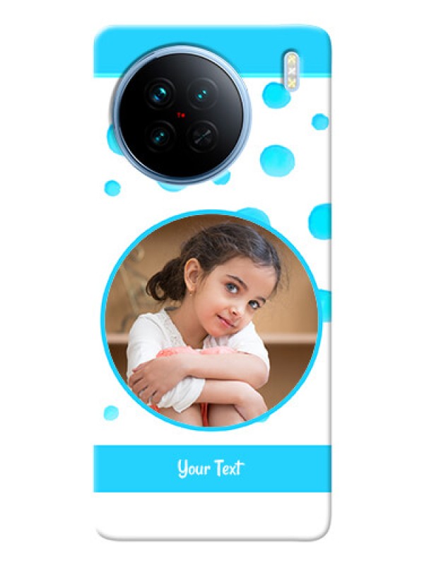 Custom Vivo X90 5G Custom Phone Covers: Blue Bubbles Pattern Design