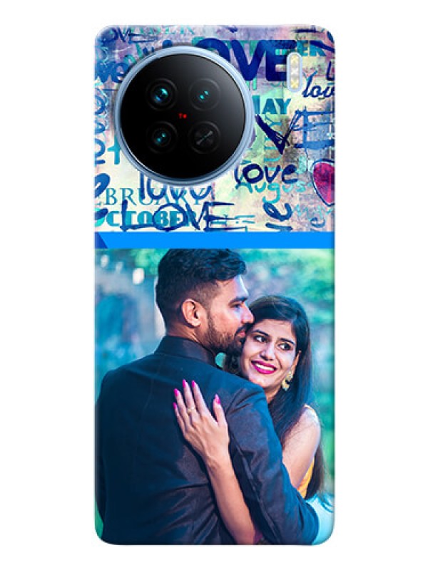 Custom Vivo X90 5G Mobile Covers Online: Colorful Love Design