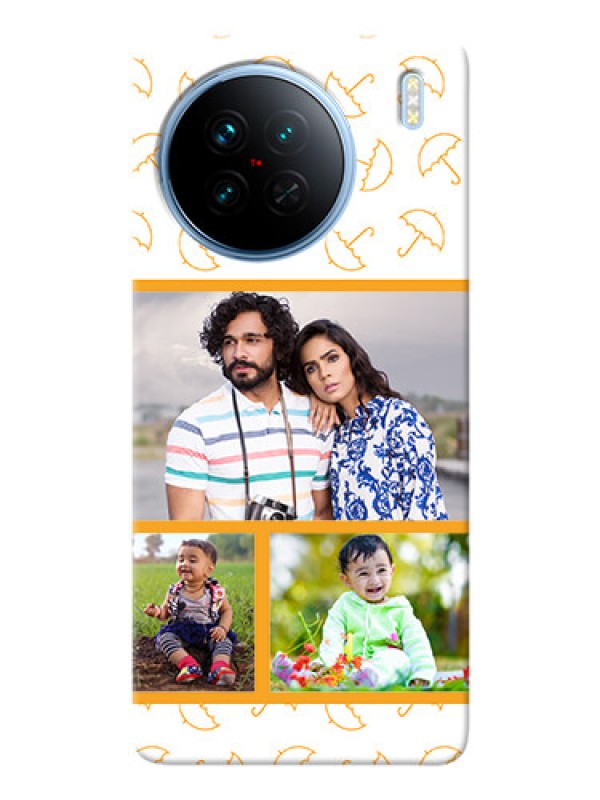 Custom Vivo X90 5G Personalised Phone Cases: Yellow Pattern Design