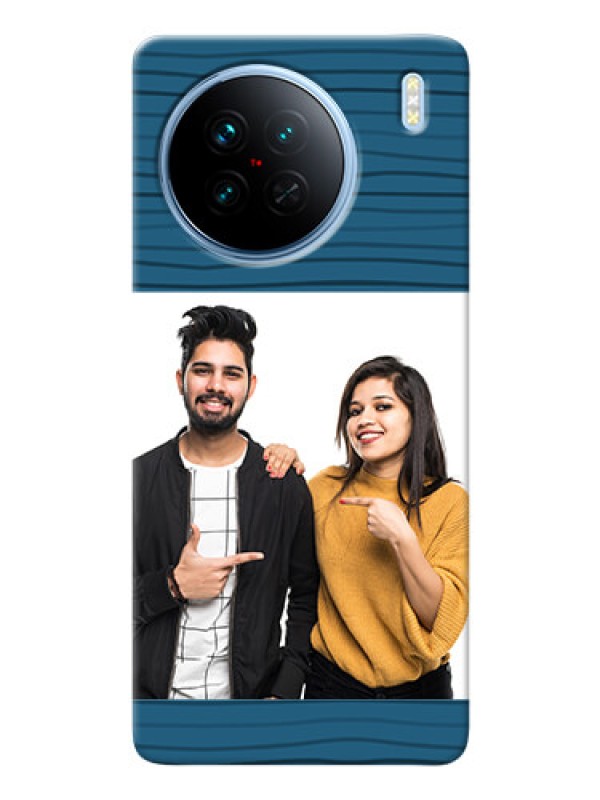 Custom Vivo X90 5G Custom Phone Cases: Blue Pattern Cover Design