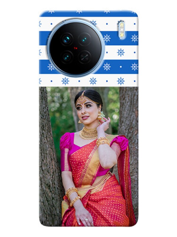 Custom Vivo X90 5G custom mobile covers: Snow Pattern Design