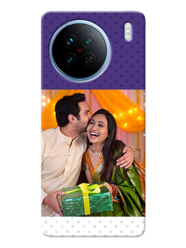 Custom Vivo X90 5G mobile phone cases: Violet Pattern Design