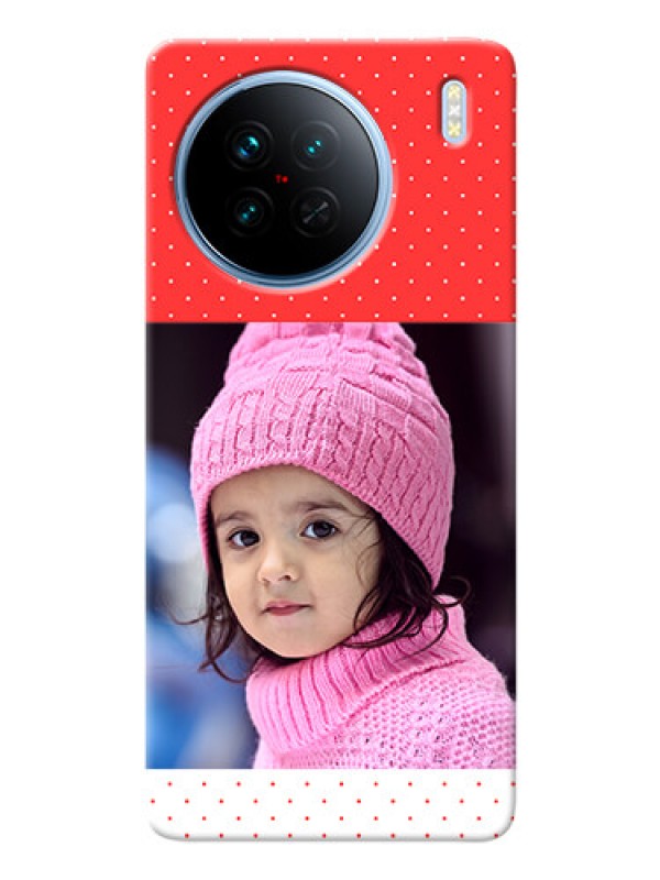 Custom Vivo X90 5G personalised phone covers: Red Pattern Design
