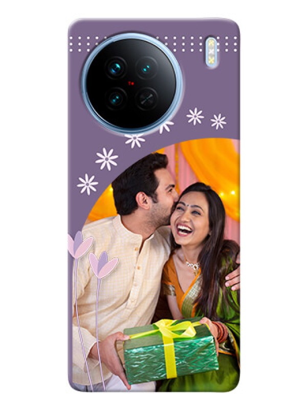 Custom Vivo X90 5G Phone covers for girls: lavender flowers design 