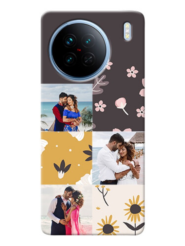 Custom Vivo X90 5G phone cases online: 3 Images with Floral Design
