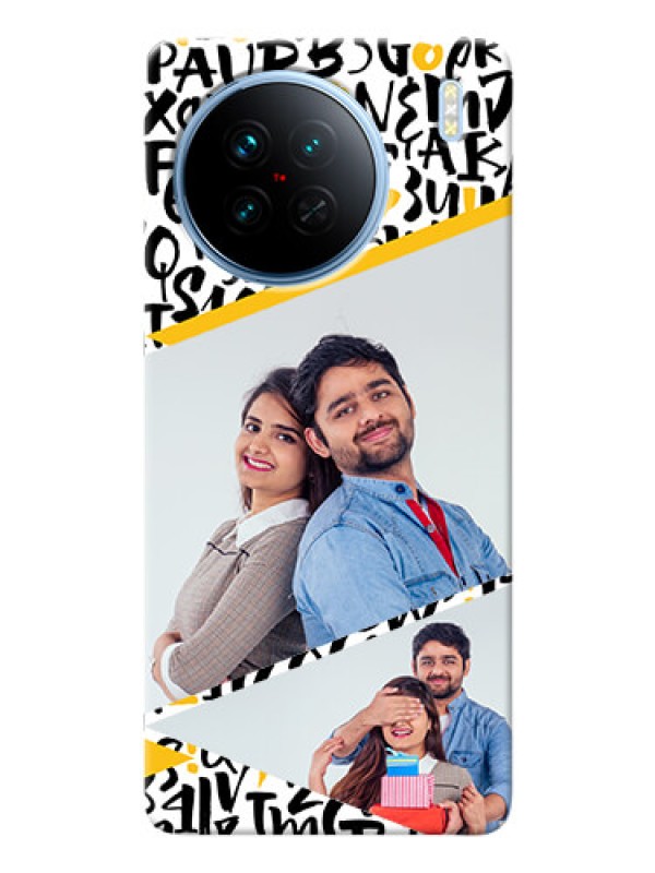 Custom Vivo X90 5G Phone Back Covers: Letters Pattern Design