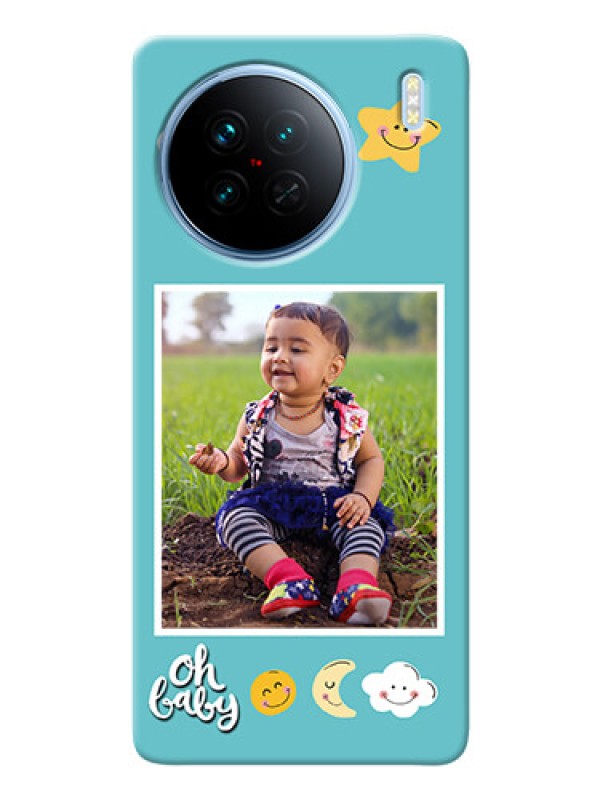 Custom Vivo X90 5G Personalised Phone Cases: Smiley Kids Stars Design