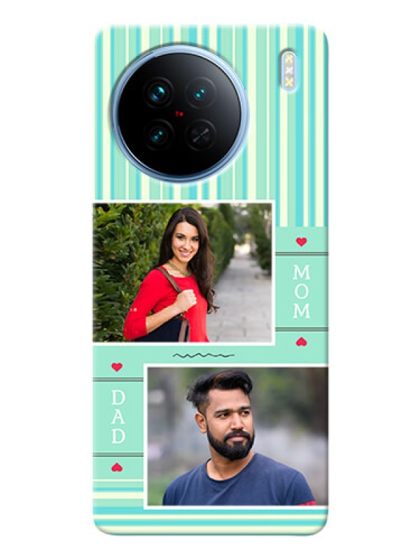 Custom Vivo X90 5G custom mobile phone covers: Mom & Dad Pic Design