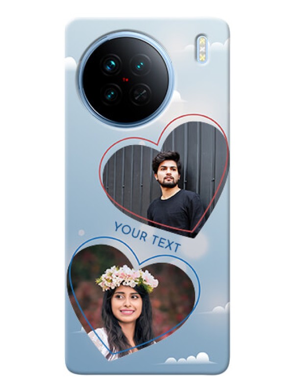 Custom Vivo X90 5G Phone Cases: Blue Color Couple Design 