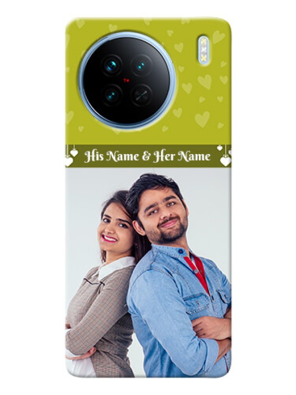 Custom Vivo X90 5G custom mobile covers: You & Me Heart Design