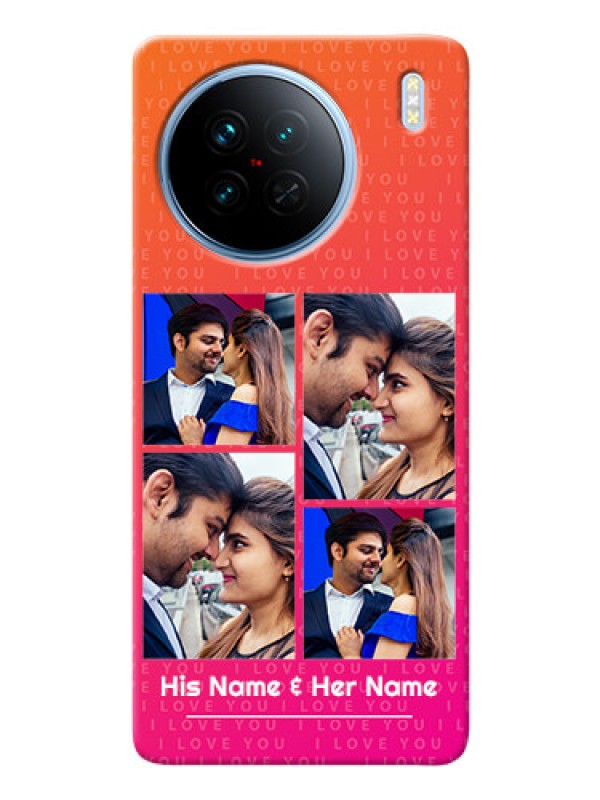Custom Vivo X90 5G custom back covers: I Love You Pink Design