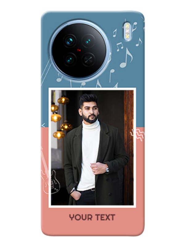 Custom Vivo X90 5G Phone Back Covers with Color Musical Note Design