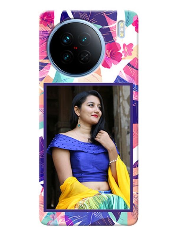 Custom Vivo X90 5G Personalised Phone Cases: Abstract Floral Design