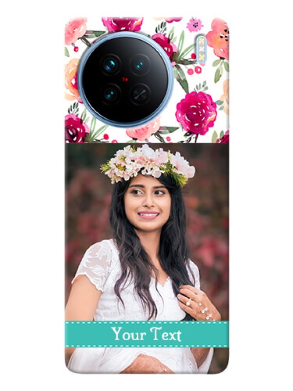 Custom Vivo X90 5G Personalized Mobile Cases: Watercolor Floral Design