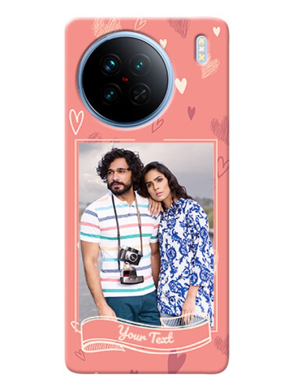 Custom Vivo X90 5G custom mobile phone cases: love doodle art Design