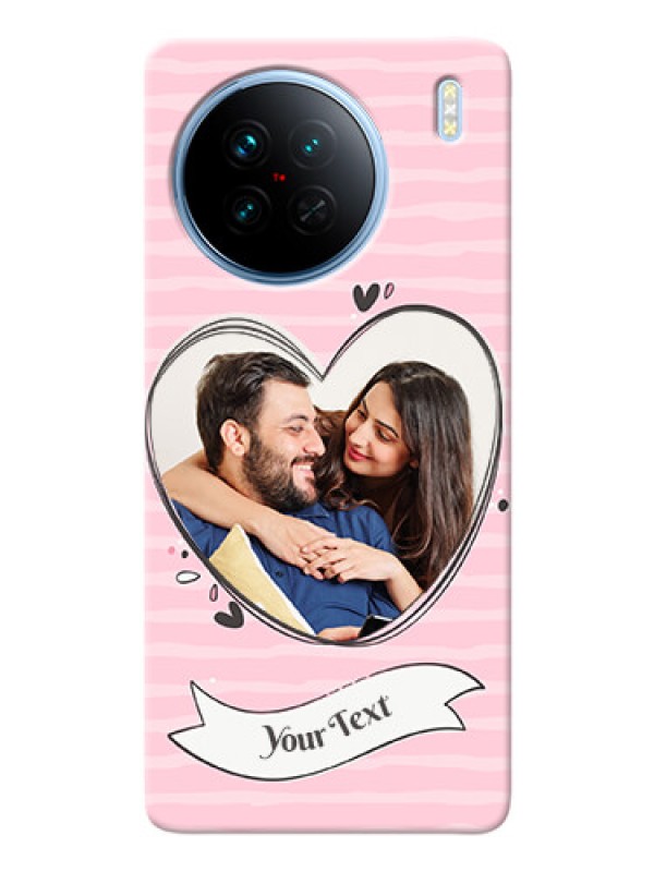 Custom Vivo X90 5G custom mobile phone covers: Vintage Heart Design