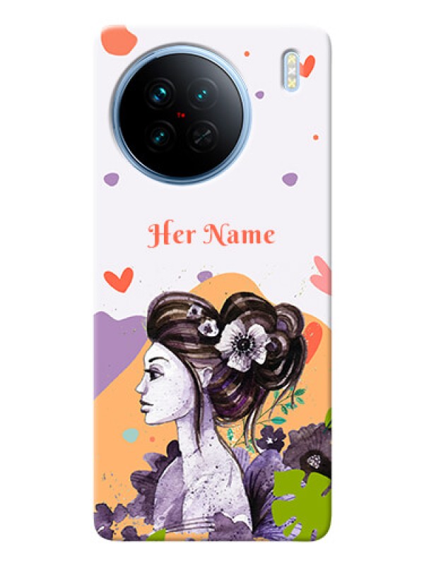 Custom Vivo X90 5G Custom Mobile Case with Woman And Nature Design