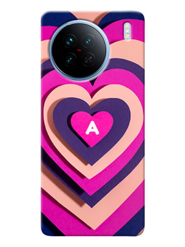 Custom Vivo X90 5G Custom Mobile Case with Cute Heart Pattern Design