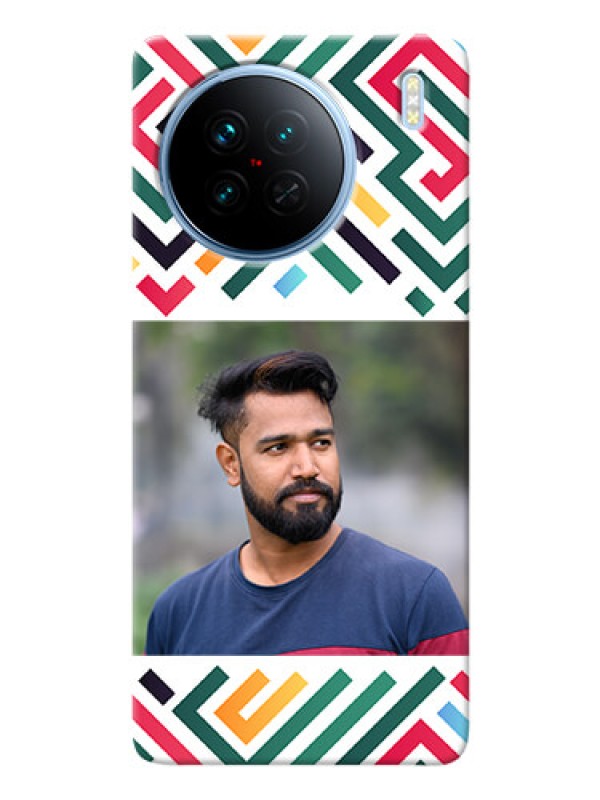 Custom Vivo X90 5G Custom Mobile Case with Colorful Maze Pattern Design