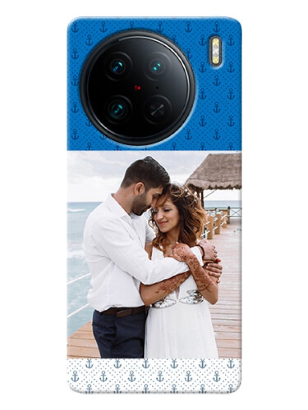 Custom Vivo X90 Pro 5G Mobile Phone Covers: Blue Anchors Design