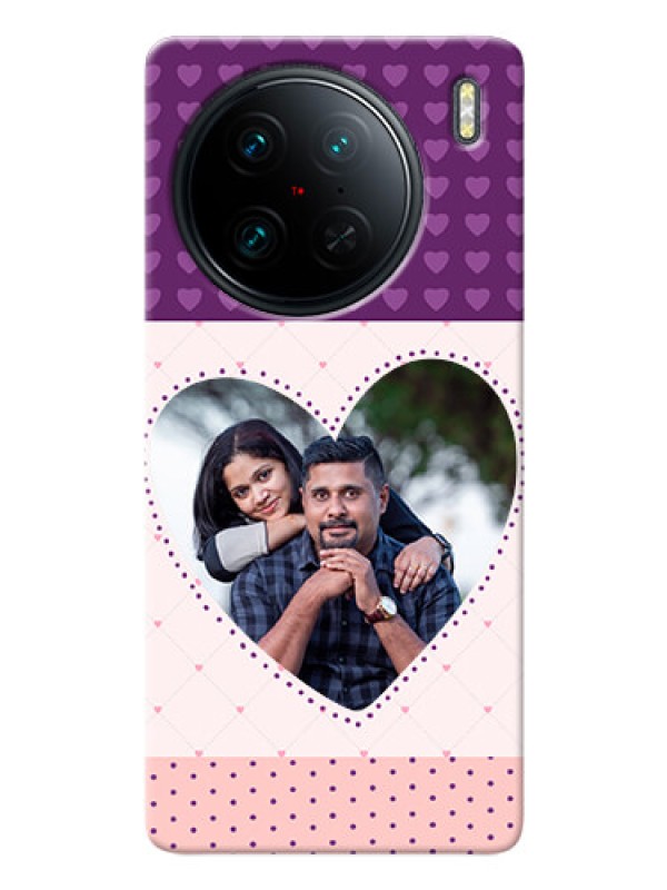 Custom Vivo X90 Pro 5G Mobile Back Covers: Violet Love Dots Design